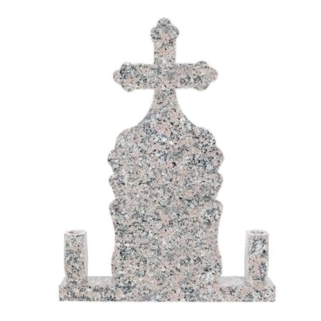 MONUMENT FUNERAR ORTODOX 5 CU CAP TRIFOI GRANIT ROSA