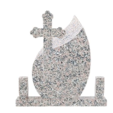 MONUMENT FUNERAR OU1 CAP TRIFOI GRANIT ROSA