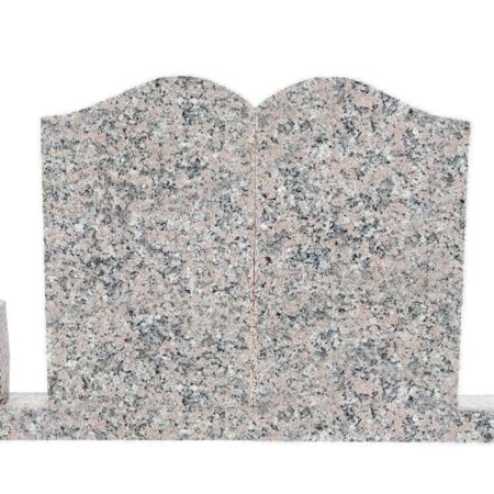 MONUMENT FUNERAR OGEE STG/DR DUBLU GRANIT ROSA