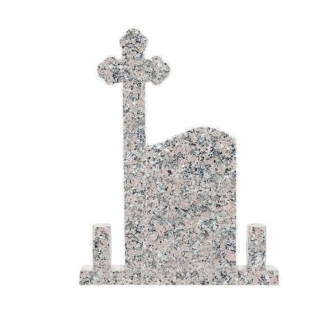 MONUMENT FUNERAR OGEE STG/DR+CRUCE CAP TRIFOI GRANIT ROSA