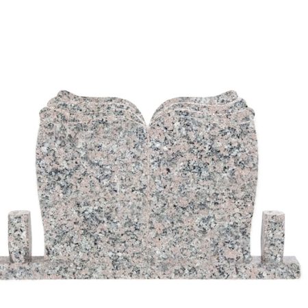 MONUMENT FUNERAR WAVE DUBLU FARA CRUCE GRANIT ROSA