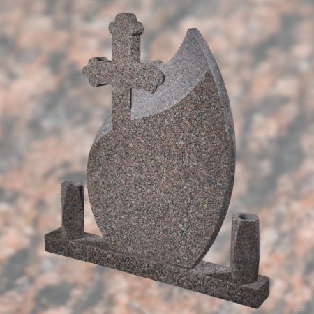 MONUMENT FUNERAR OU1 CAP TRIFOI GRANIT ROSA