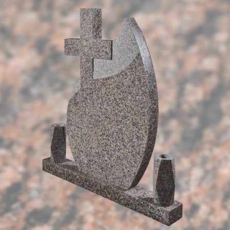 MONUMENT FUNERAR OU1 CAP DREPT GRANIT ROSA