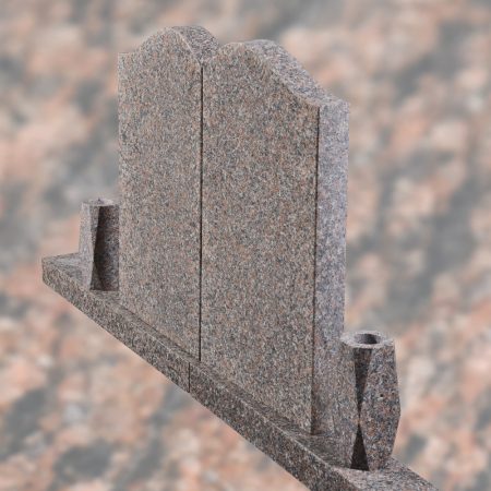 MONUMENT FUNERAR OGEE STG/DR DUBLU GRANIT ROSA
