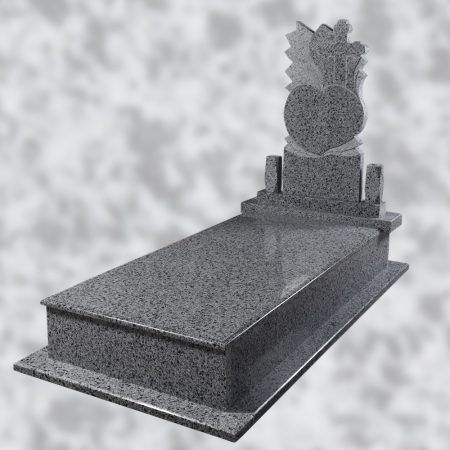 SET CADRU SIMPLU CU MONUMENT FUNERAR INIMA NR.466 GRANIT NEW HALAYEB