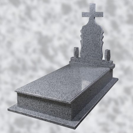 SET CADRU SIMPLU CU MONUMENT FUNERAR ORTODOX 5 CAP DREPT GRANIT NEW HALAYEB